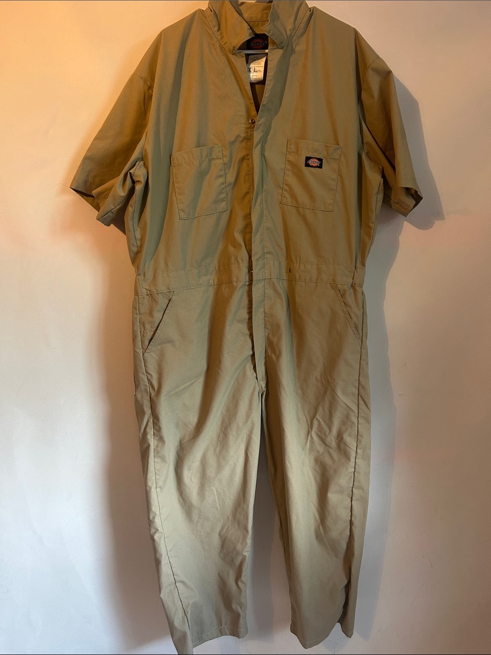 Dickies Men’s Khaki Short-Sleeve Work Coverall size XL